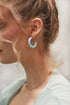 TWO TONE HOOPS FADED PERIWINKLE